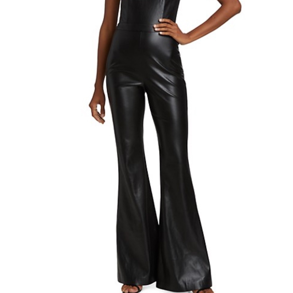 Alice + Olivia Lavera Vegan Leather Jumpsuit - Picture 6 of 6